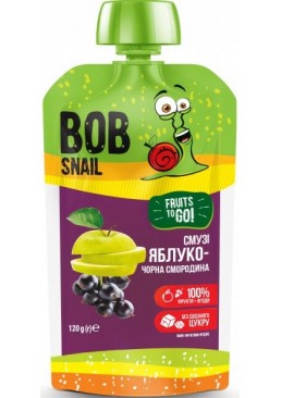 Пюре фруктовое Bob Snail Яблоко-Черная Смородина пастеризованное, 120 г